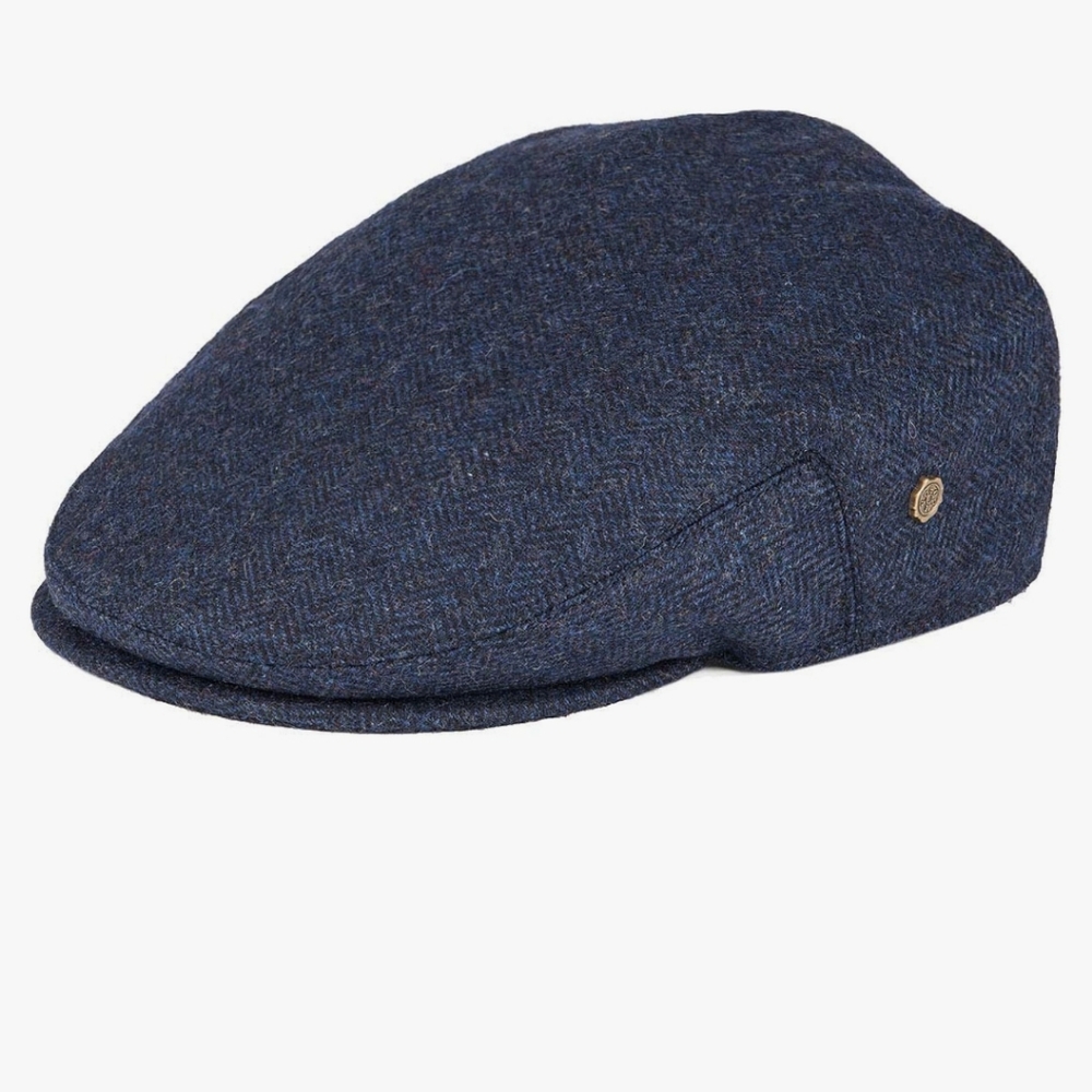 Men's Herringbone Flat Ivy Newsboy Hat Wool Blend Gatsby Cabbie Cap